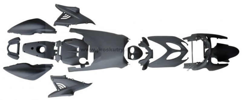 Sada plastu pro Yamaha Aerox -12 Černá matná + doprava zdarma