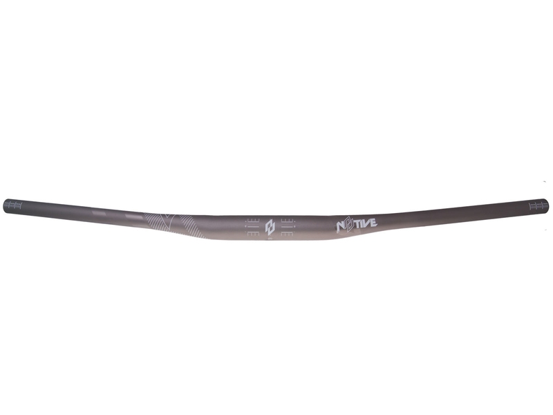 Zrcátka páčky řídítka - Řídítka n8tive AL7075 800x35, prohnutí 10 mm, 5° nahoru, 7° dozadu - šedá