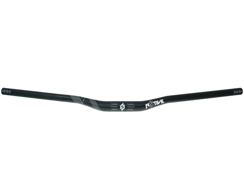 Zrcátka páčky řídítka - Řídítka n8tive AL7075 740x31.8, prohnutí 20 mm, 5° nahoru, 7° dozadu - černá