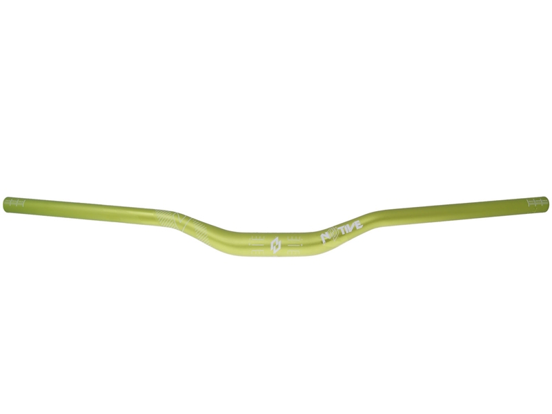 Zrcátka páčky řídítka - Řídítka n8tive AL7075 740x31.8, prohnutí 30 mm, 5° sklon nahoru, 7° sklon dozadu - zelená