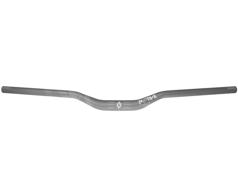 Zrcátka páčky řídítka - Řídítka n8tive AL7075 740x31.8, prohnutí 30 mm, 5° nahoru, 7° zpětný klop - šedá