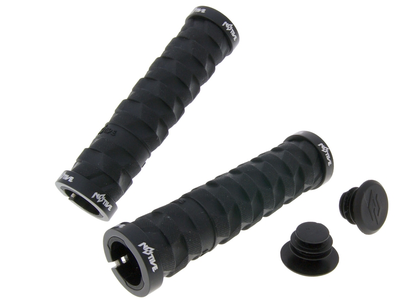 Zrcátka páčky řídítka - n8tive Dvojitá zamykací rukojeť ROCK 130mm - černá