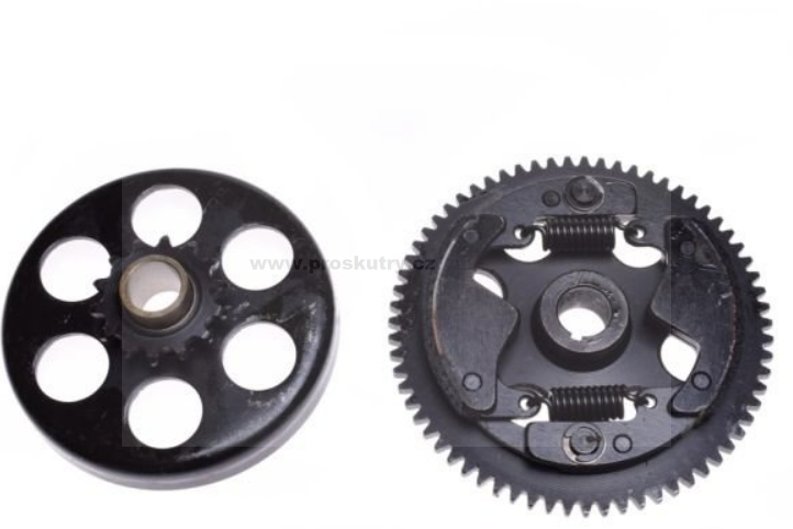 Variátor a spojka - Spojka se zvonem pro skútry 2T hnané řetězem