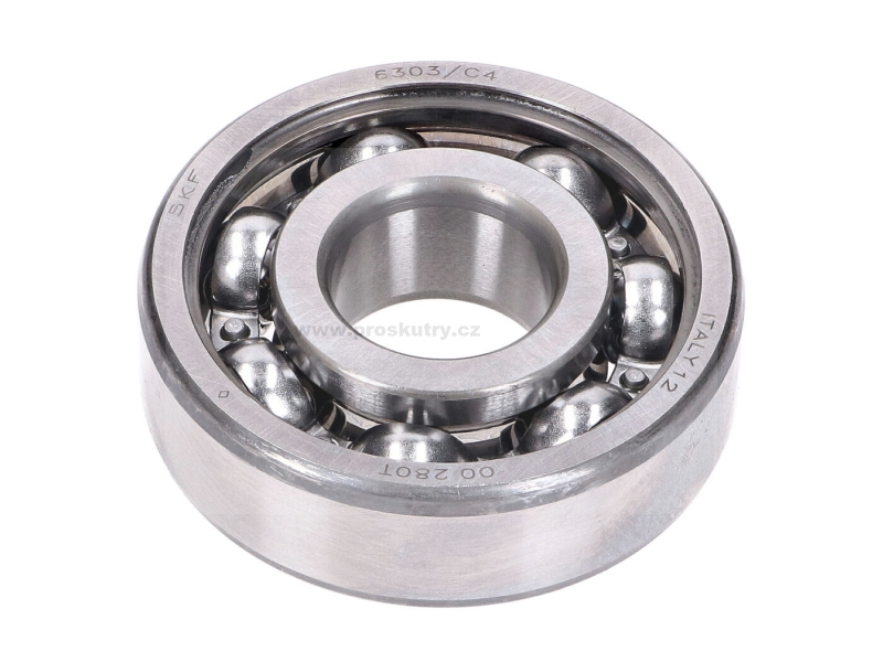 Motor - Kuličkové ložisko SKF 6303 17x47x14 kovová klec C4