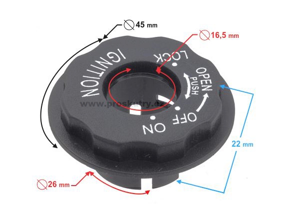 Elektro díly - Plast spínací skřínky pro Kentoya Maximus - Maxon Optimus - B-Max 125/150ccm