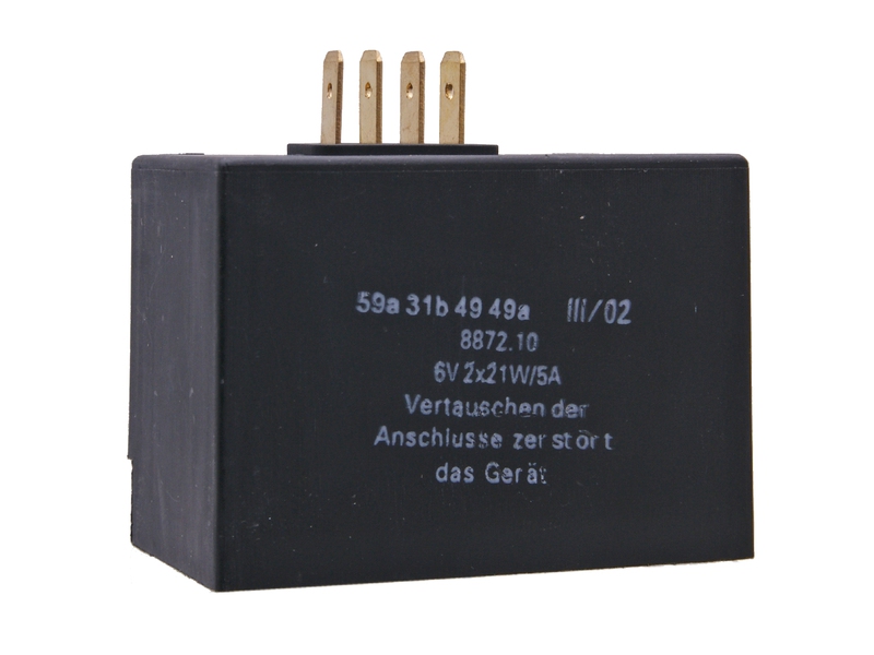 Regulátor napětí / přerušovač blinkrů 6V 2x21W, 5A pro Simson SR50