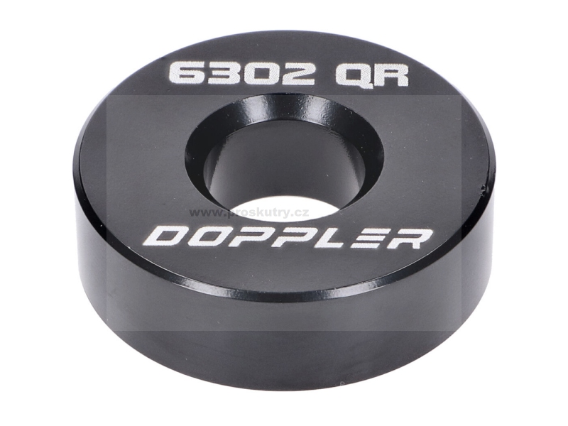 Hliníkové pouzdro Doppler CNC černé o rozměru ložiska 6302