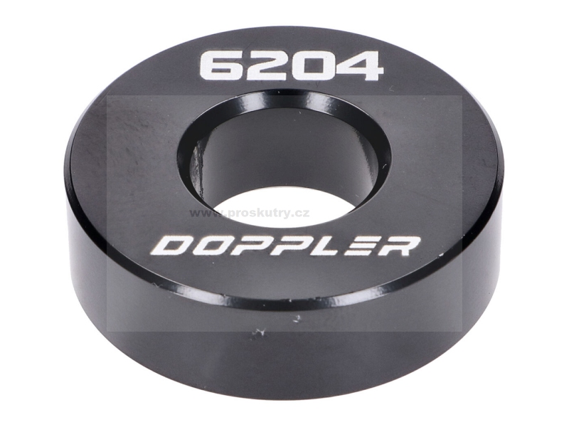 Hliníkové pouzdro Doppler CNC černé o rozměru ložiska 6204