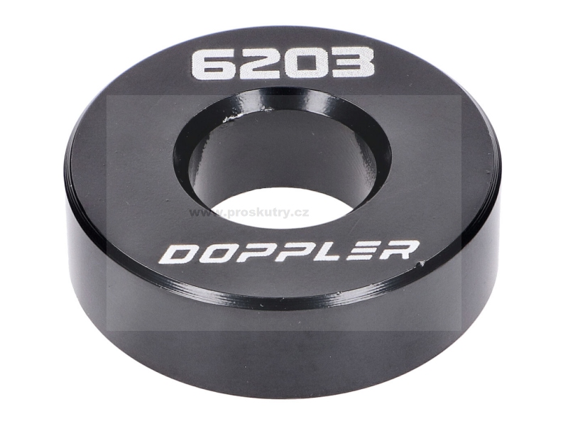 Hliníkové pouzdro Doppler CNC černé o rozměru ložiska 6203
