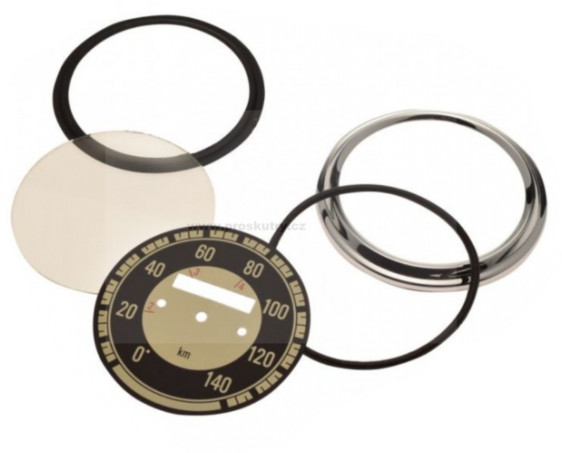 Elektro díly - Opravná sada tachometru pro Jawa 250 350ccm do 140km/hod černá