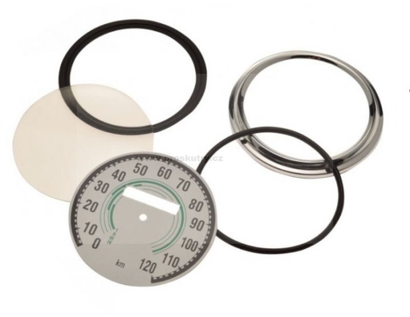 Elektro díly - Opravná sada tachometru pro Jawa 250 350ccm do 120km/hod bílá
