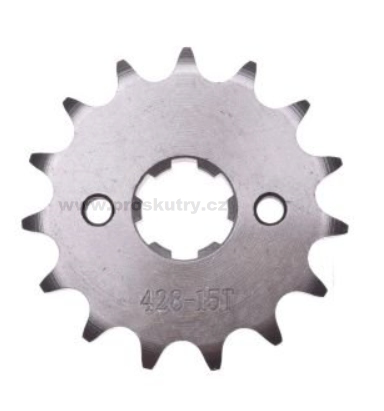Podvozek tlumiče - Řetězové kolečko pro Hondu CBF 125-150ccm 15 zubů 428