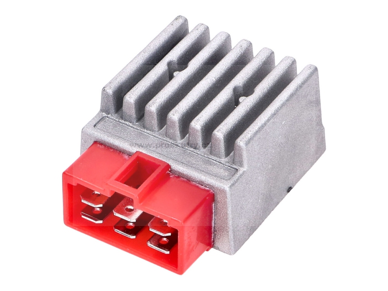 Regulátor / usměrňovač s blinkrem, červený konektor pro Derbi Senda, GPR, Aprilia RX, SX 50, Gilera RCR