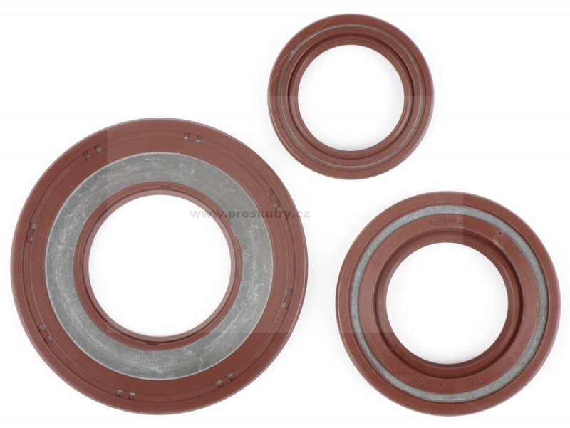 Motor - Gufero (olejové těsnění) 27×47×6 mm hnědá Vespa Largeframe PX stará (-1984), P80X, P125X, P150X, P200E, Rally200 (VSE1T, 33997-, Ducati)...