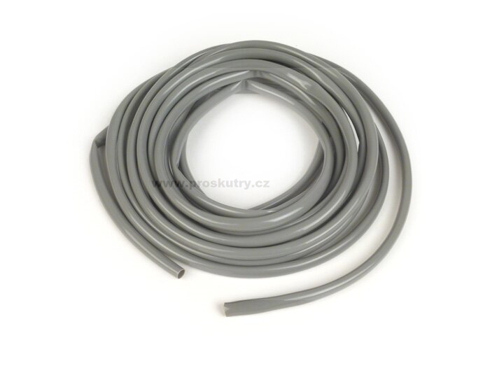 Elektro díly - Bužírka univerzální průměr 6mm délka 5m šedá