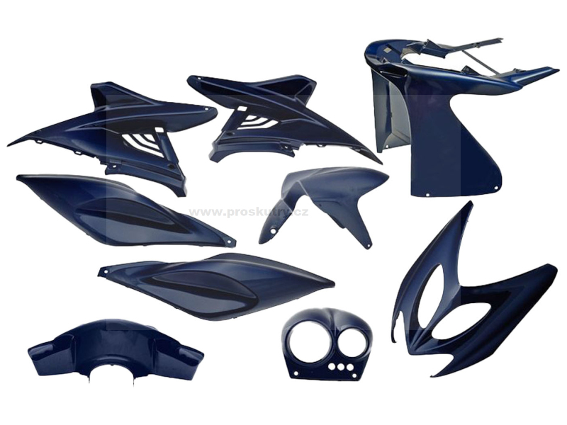 Sada plastů EDGE 9 kusů modrá metalíza pro Yamaha Aerox, MBK Nitro + doprava zdarma