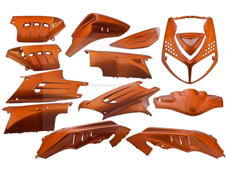 Sada plastů EDGE 13 kusů oranžová metalíza pro Peugeot Speedfight 2 + doprava zdarma