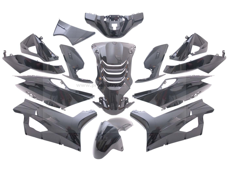 Sada plastů EDGE 14 kusů černá metalíza pro Peugeot Speedfight 4 + doprava zdarma