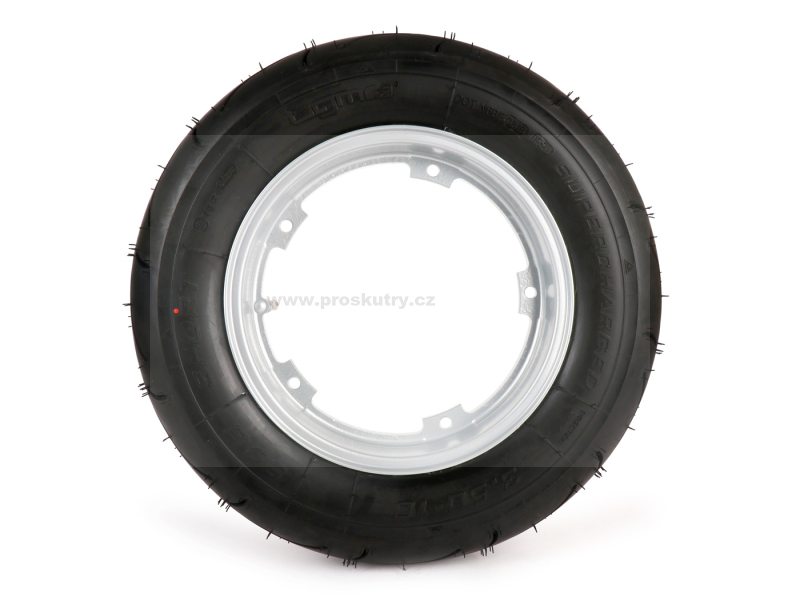 Pneumatiky a kola - Kompletní kolo-ráfek BGM PRO 3,50-10 palce TL 59S zesílené bezdušové pro Vespa Largeframe PX, Sprint, Rally, GT, GTR, TS, T4, LML Star, Stella