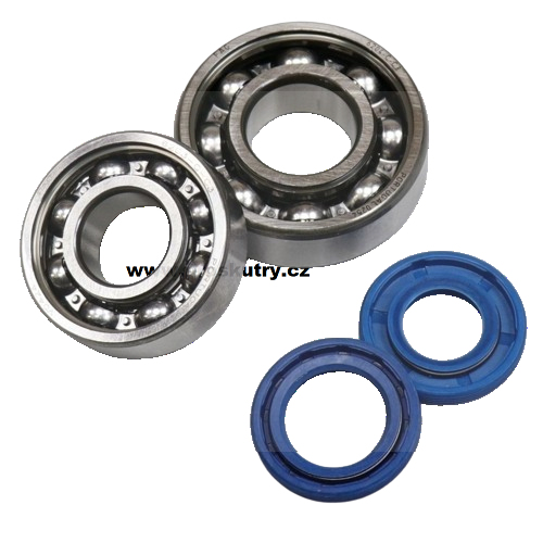 Motor - Ložiska a gufera klikové hřídele pro Peugeot 101, 102, 103 SP, MVL, XP... FAG