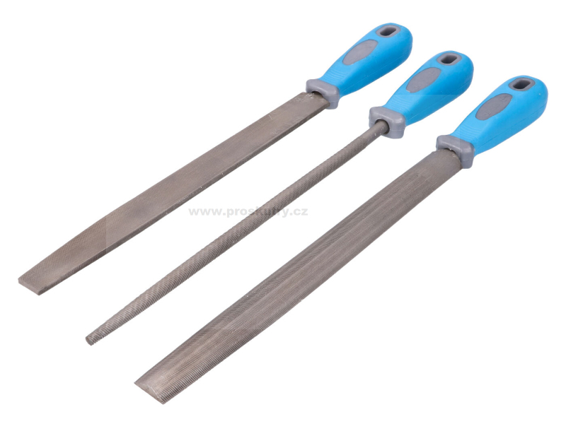 Příslušenství a nářadí - Sada pilníků na kov 250mm 3 kusy
