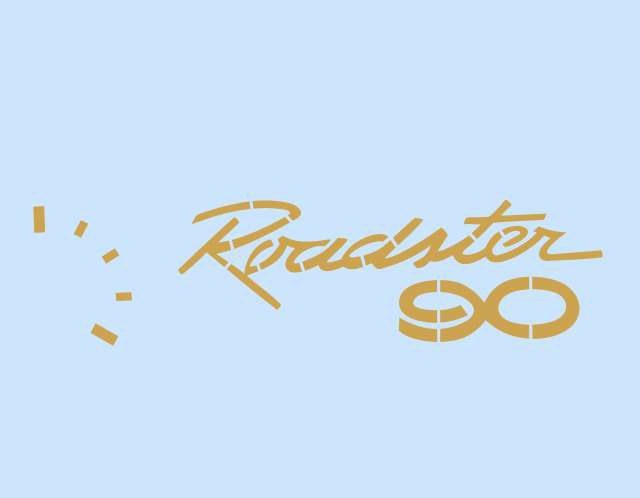 Podvozek tlumiče - Sada zlatých nálepek pro Jawa ROADSTER 90