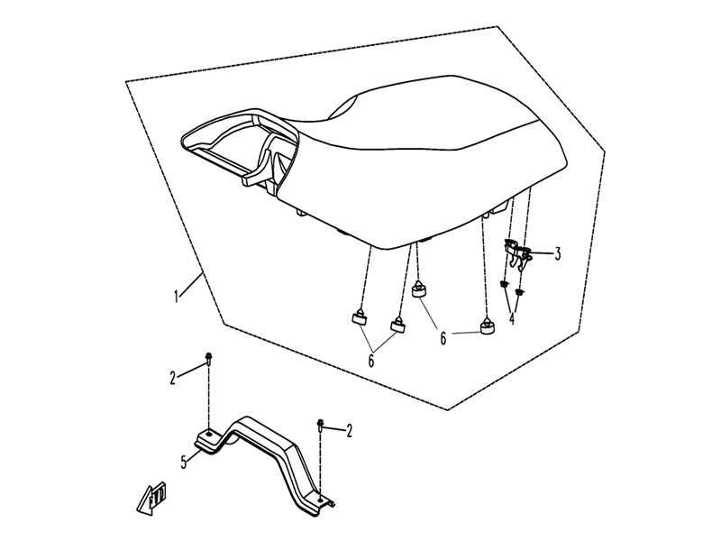 Podvozek tlumiče - Sedlo pro Cfmoto Gladiator X5, X6 9050-130100