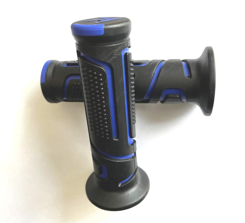 Zrcátka páčky řídítka - Gripy, rukojeti modré, 22 mm