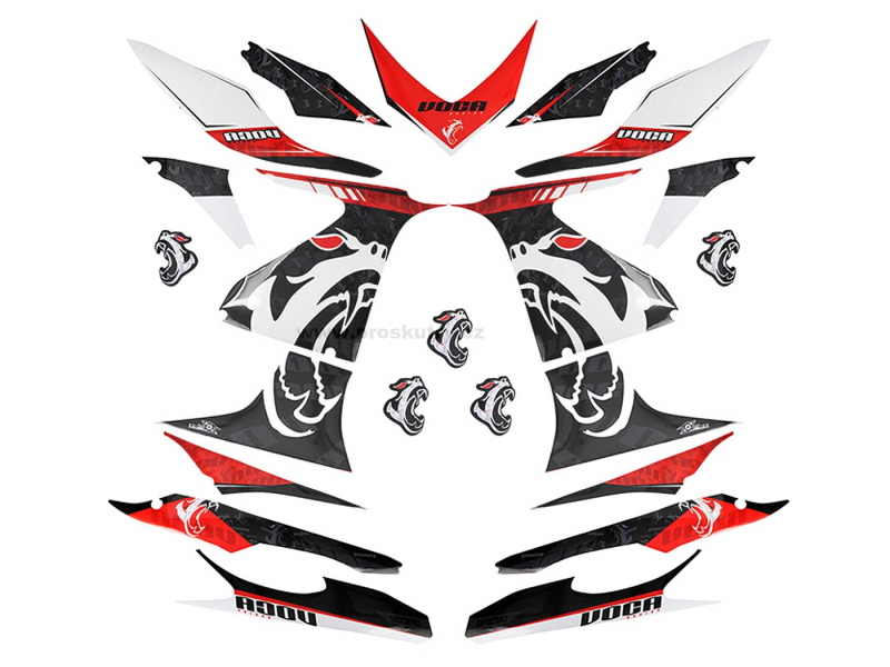 Příslušenství a nářadí - Sada dekorů / samolepek VOCA Racing pro Yamaha Aerox, MBK Nitro -2013