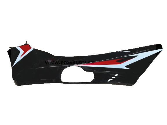 Podvozek tlumiče - Levý spodní plast černý lesklý pro Maxon Forcer, Motorro Raptur 50/125cc