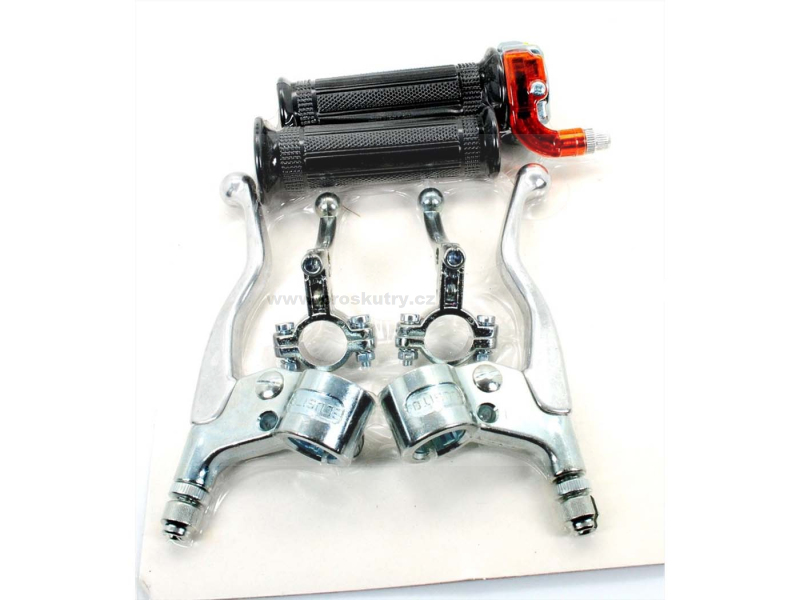 Zrcátka páčky řídítka - Sada rukojetí plynu se sadou páček Lusito