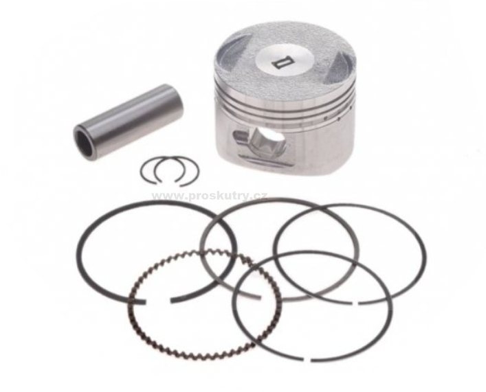 Motor - Píst 52,4 mm pro 125 ccm - GY6/152QMI/1P52QMI s vybráním pro ventily