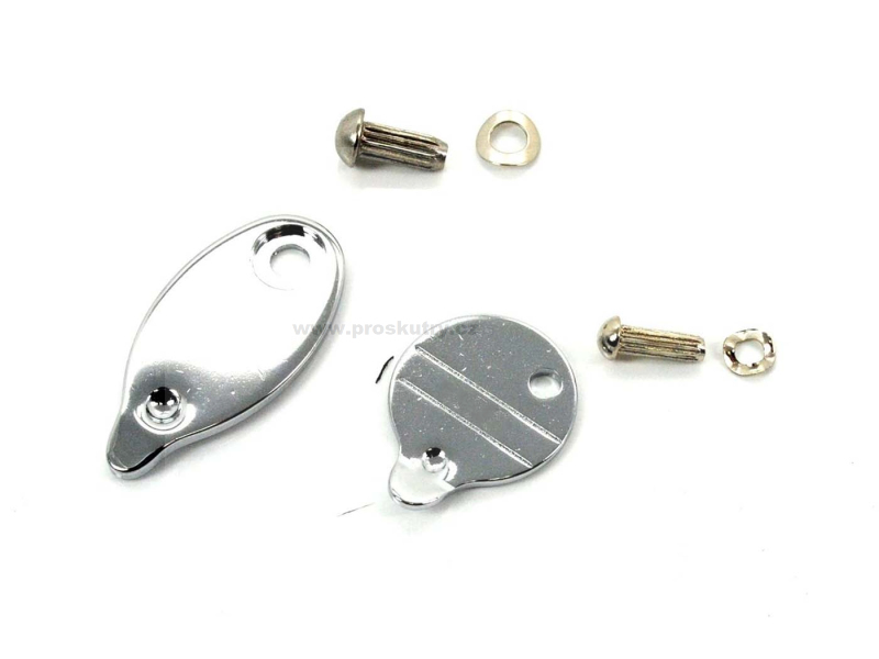 Elektro díly - Sada krytu zámku řízení, oválný, kovový pro Hercules, Zündapp, Kreidler, Puch, Vespa