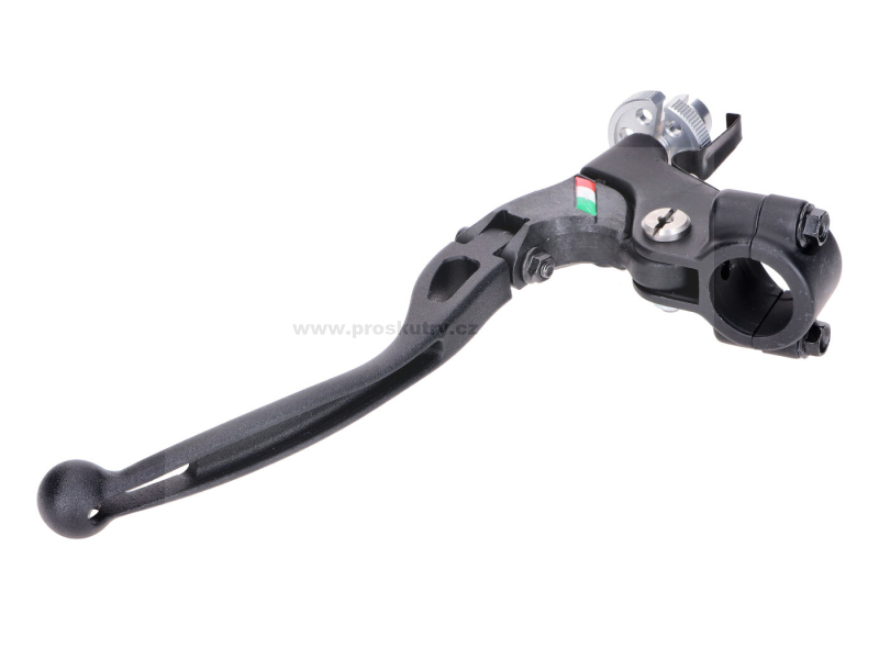 Zrcátka páčky řídítka - Spojková páčka Domino Racing pro řídítka 22mm levá, černá 28mm skládací.