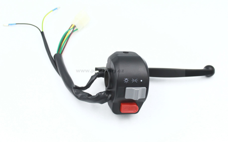 Elektro díly - Skupinový spínač pravý s páčkou univerzální pro čínské skútry 7-pinů 2-pin