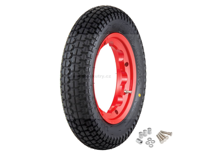 Pneumatiky a kola - Kompletní kolo SIP Classic 3.50-10 59P TL, TT přední a zadní pro Lambretta 125-200cc