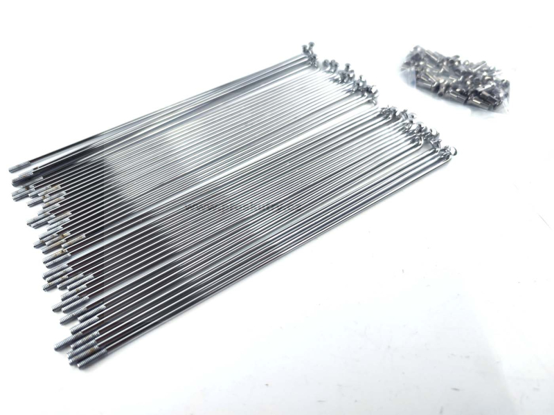 Pneumatiky a kola - Dráty chromované 2,9x211,5 mm s niplemi 36 kusů pro Victoria, Vicky