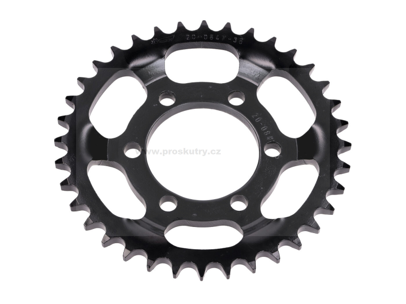 Podvozek tlumiče - Pastorek Esjot zesílený, 36 zubů, černý, pro Zündapp, KS 80, 80 Super, Sport, K Mokick