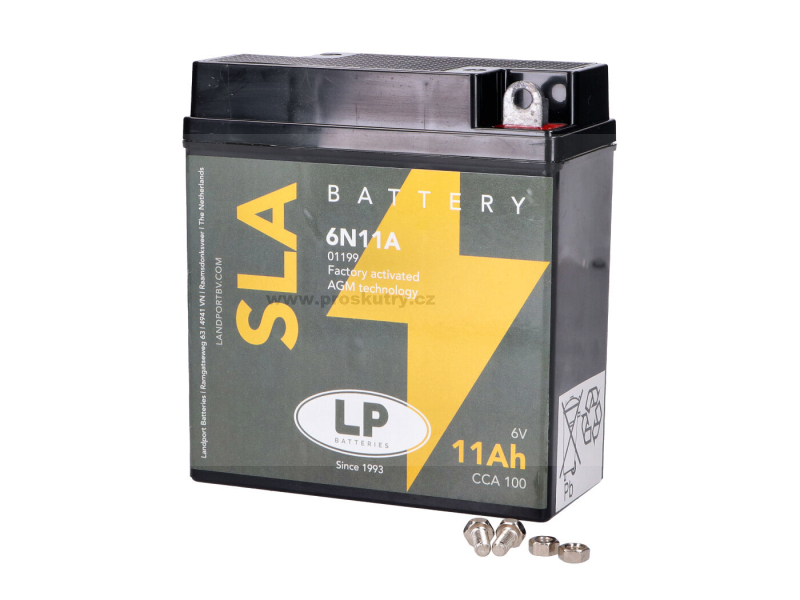 Elektro díly - Baterie 6V 11Ah pro Zündapp KS 125 KS 175 GS 125