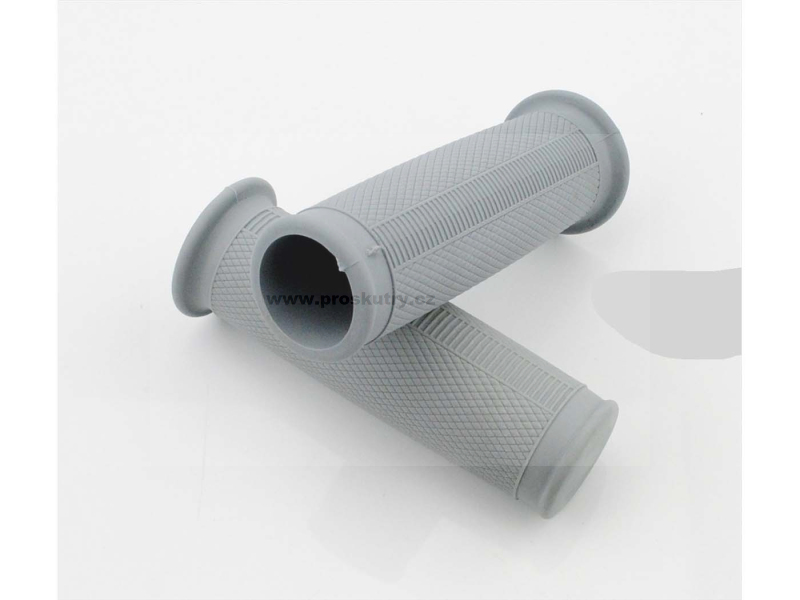 Zrcátka páčky řídítka - Sada gumových rukojetí šedá 120mm 36mm/28mm/24mm pro NSU Quickly N, S, L, Simson SR 1, 2, 2E, KR 50