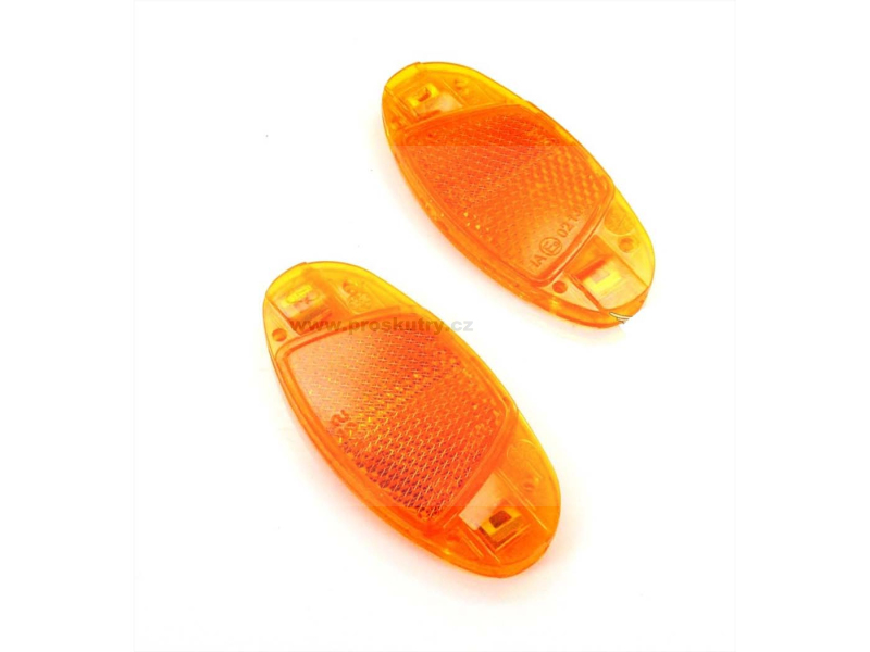 Elektro díly - Odrazky na drátky 2 kusy 80 mm x 35 mm 2,00 mm 60 mm pro moped, skútr, koloběžku, jízdní kolo