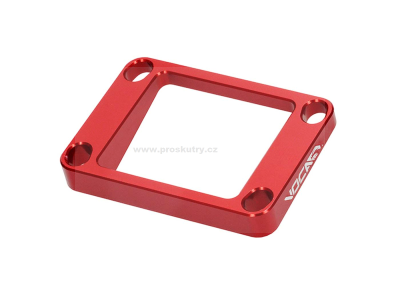Motor - Distanční podložka / deska jazýčkového ventilu Voca CNC 5° 5mm červená pro Derbi AM6 50