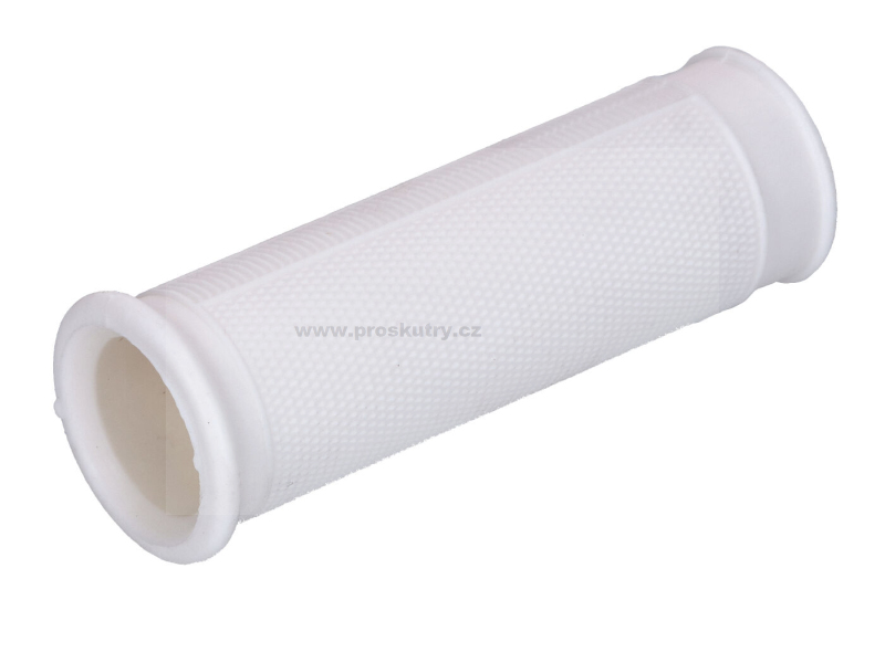 Zrcátka páčky řídítka - Gumová rukojeť plynu bílá d=24mm L=100mm