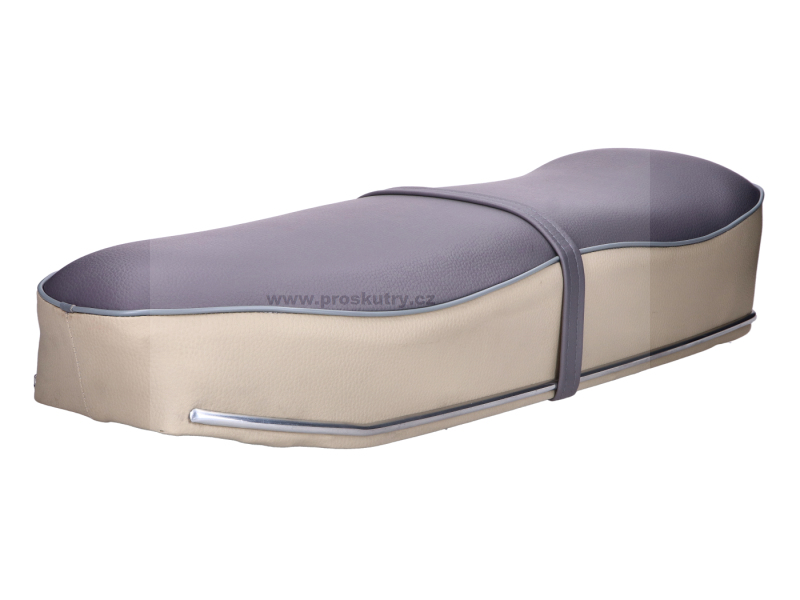 Podvozek tlumiče - Sedlo šedo-bílé, 610×200×110 mm, pro Zündapp Sport Combinette typ 510/433