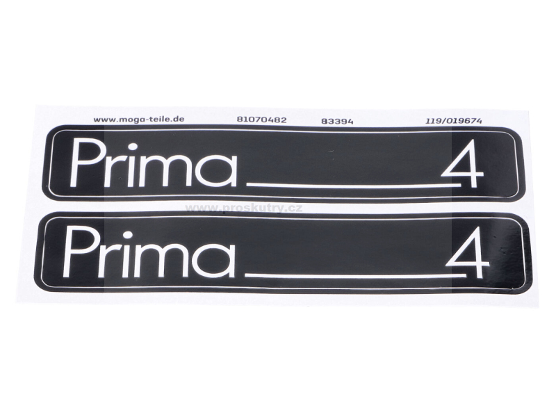 Příslušenství a nářadí - Sada samolepek MOGA 2 kusy 105 mm x 21 mm pro Hercules Prima 4 (511.947.05.09.)