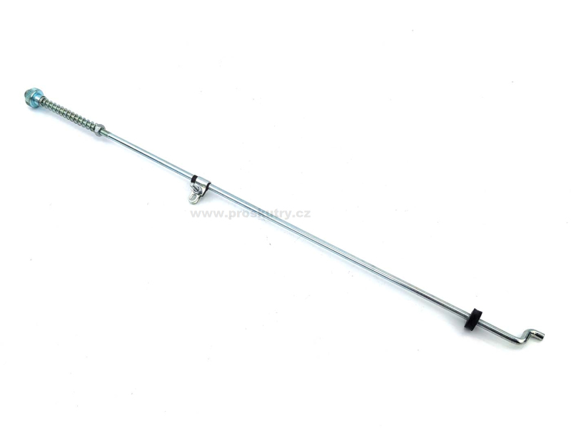 Brzdy - Brzdová tyč ocelová 480mm s držákem pružiny brzdového světla pro Hercules Prima M, Zündapp, Puch, Miele, DKW, KTM, Rixe, Sachs Mofa, Moped, Mokick