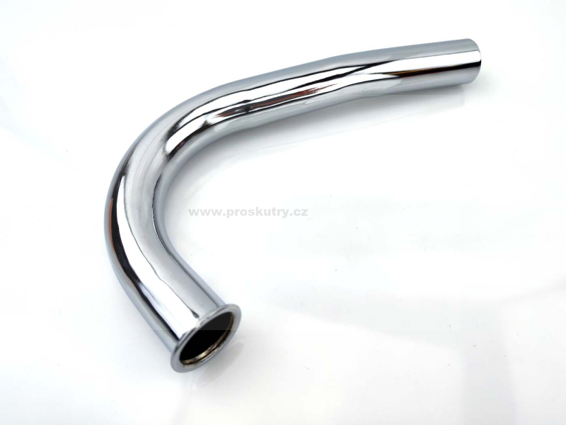 Výfuk - Výfukové svody chromované 32mm 250mm 1 koleno pravé pro Miele K, DKW, Göricke, Gritzner, KTM, Hercules MK K