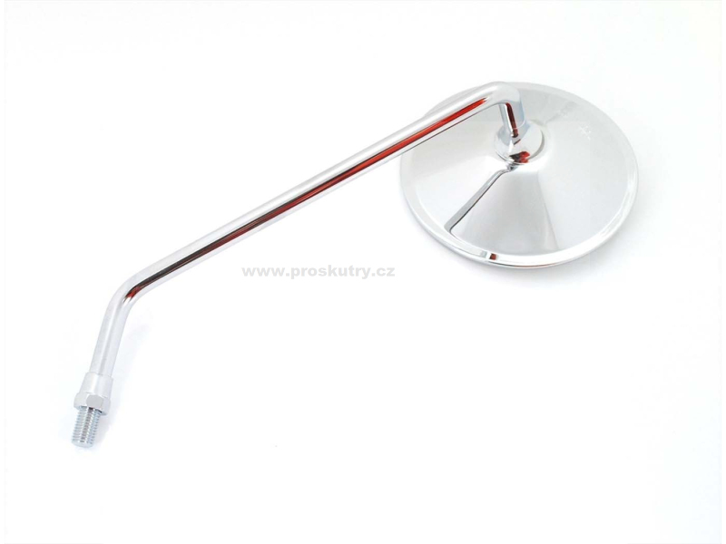 Zrcátka páčky řídítka - Levé chromované zrcátko 115mm M10 220mm pro Kawasaki, KE, KH, KL, Z, Z1R