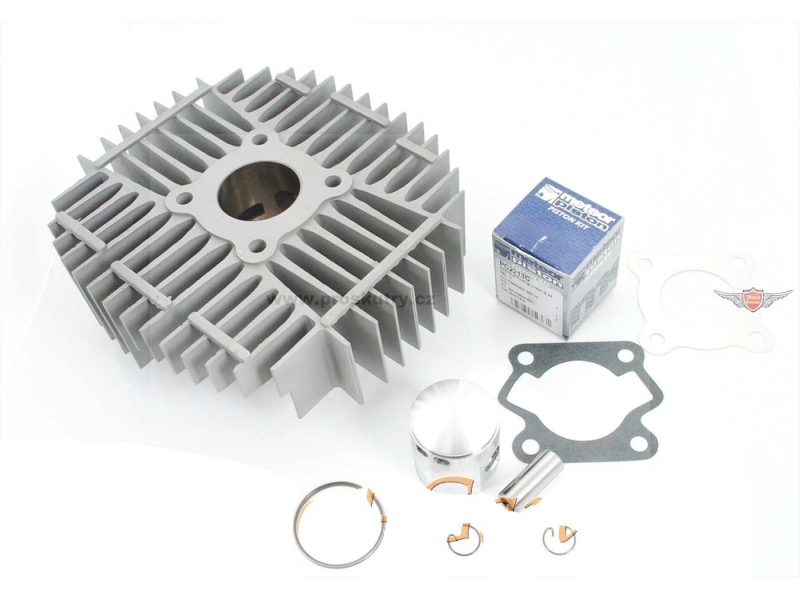 Motor - Sada válce Meteor, hliníková, 60ccm, povlak Nickasil, průměr 44 mm, připojení sacího potrubí 32 mm pro Kreidler Florett RS