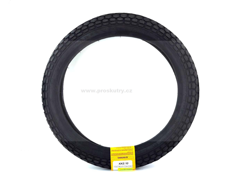 Pneumatiky a kola - Plášť Continental Black 2 3/4 - 17 47J KKS 10 pro Kreidler Florett K 54, Zündapp KS GTS C, Hercules 50 MK Ultra, Puch, DKW, KTM